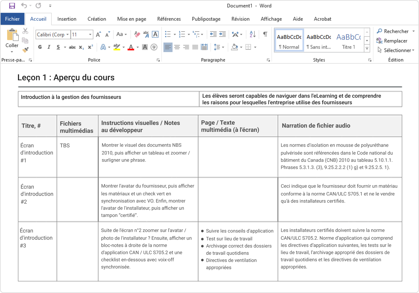 Modèle de storyboard Word Exemple de storyboard Word