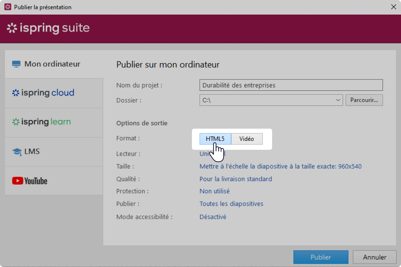 Comment partager un PowerPoint en HTML5
