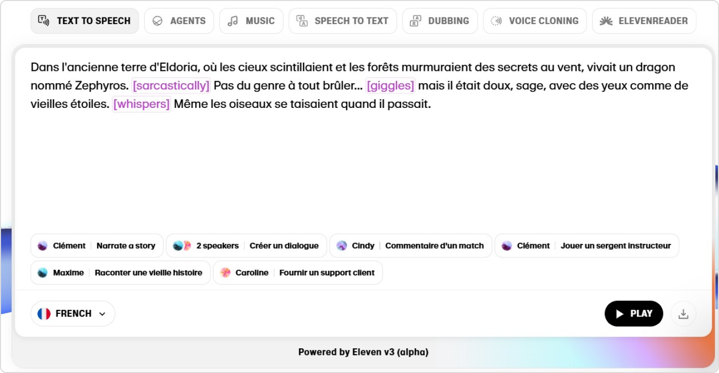 ElevenLabs L’outil de text-to-speech français ElevenLabs
