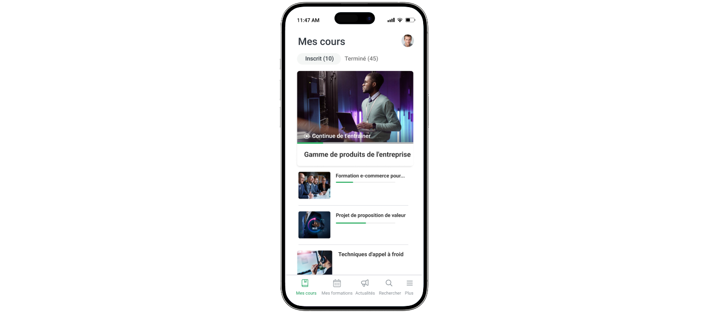 LMS app pour Android iSpring LMS