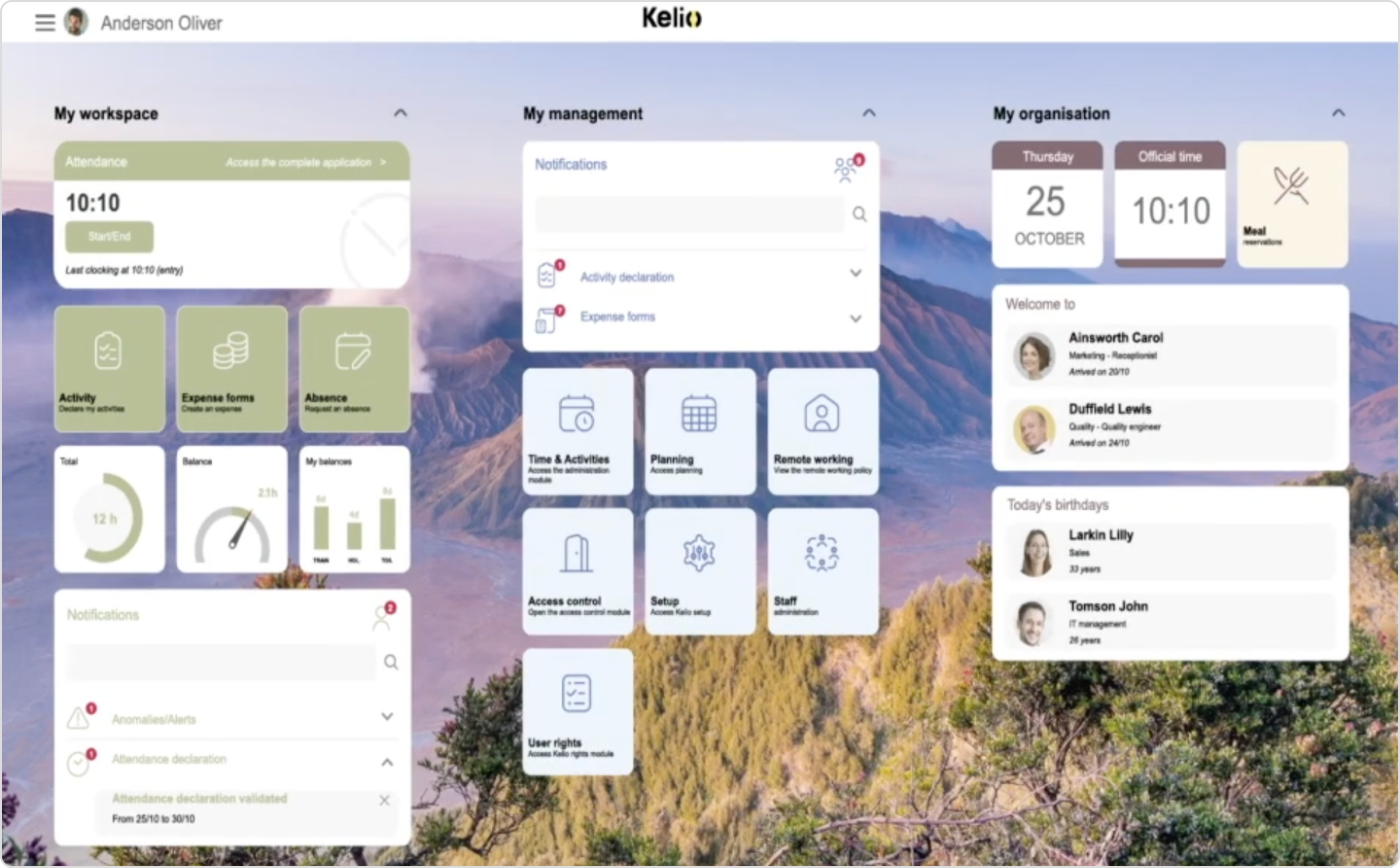 L'un des logiciels RH les plus utilisés est Kelio
