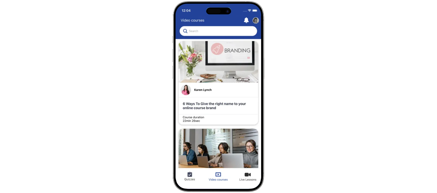 LMS app pour Android Uteach