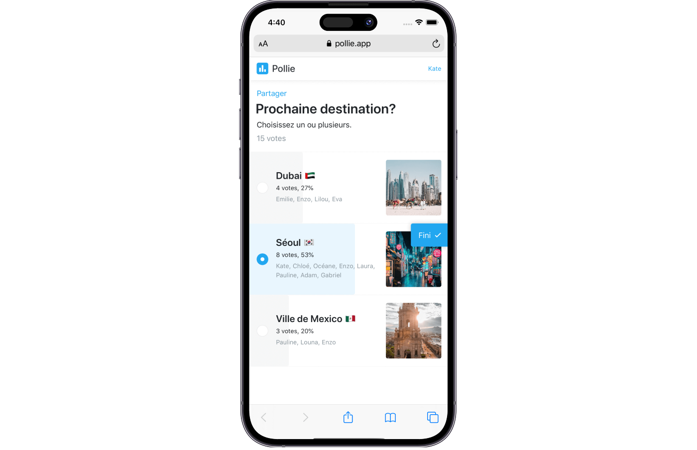 L'interface de Pollie Comment créer un questionnaire en ligne professionnel avec Pollie