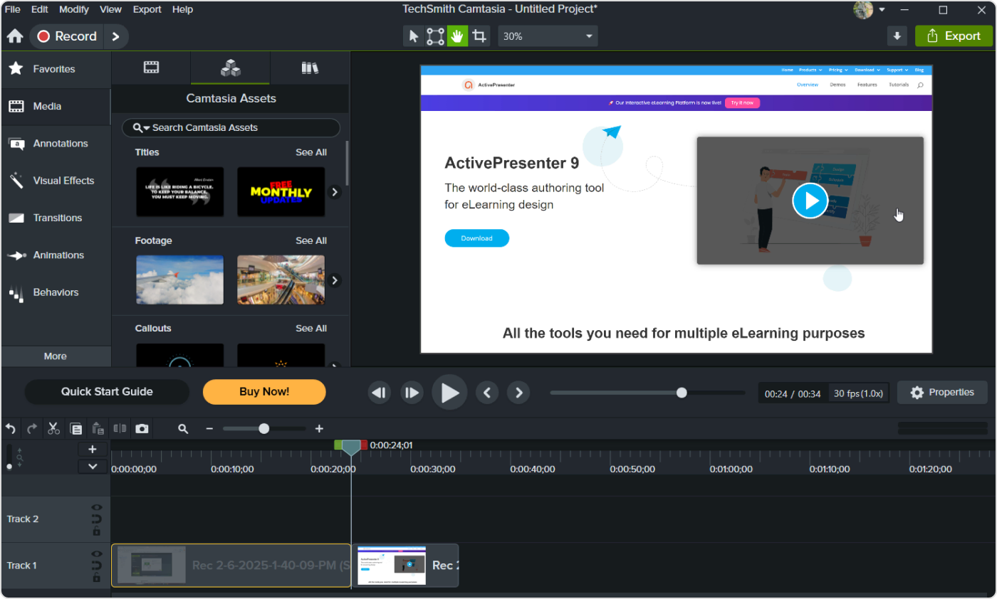 Camtasia Logiciel de tutoriel vidéo Camtasia