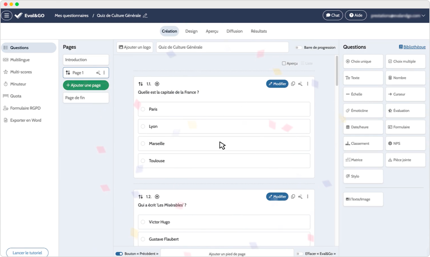 Eval&Go L’outil de quiz en ligne multijoueur Eval&Go