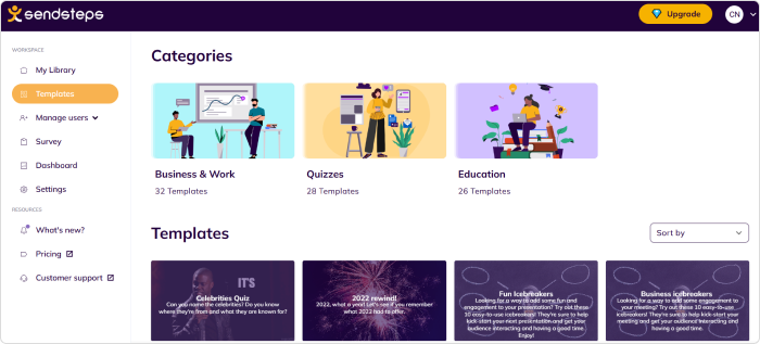 Sendsteps Logiciel avec IA pour la création de diaporama Sendsteps