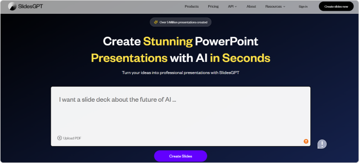 SlidesGPT Logiciel avec IA pour la création de diaporama SlidesGPT