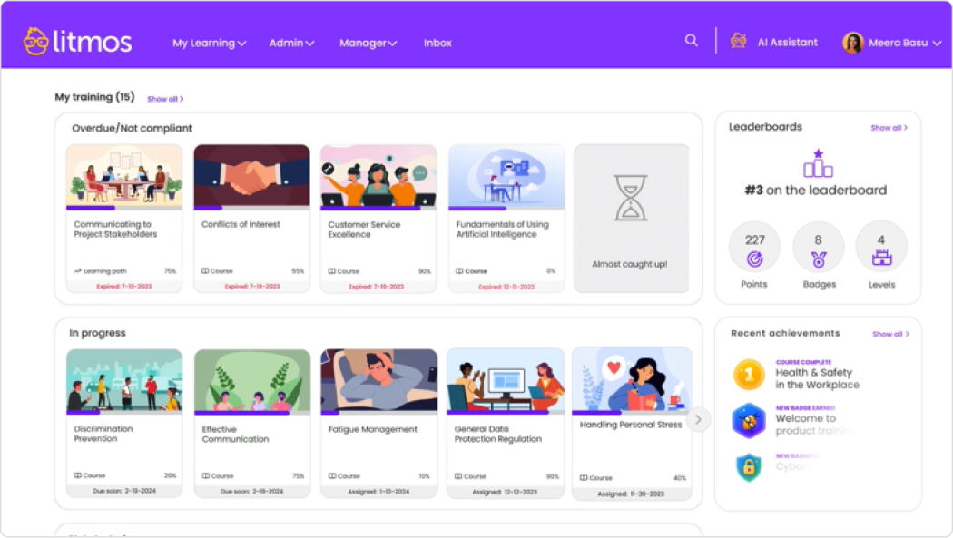 Litmos Litmos est un LMS conforme à la norme SCORM