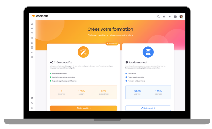 Apolearn LMS pour les formations en ligne Apolearn