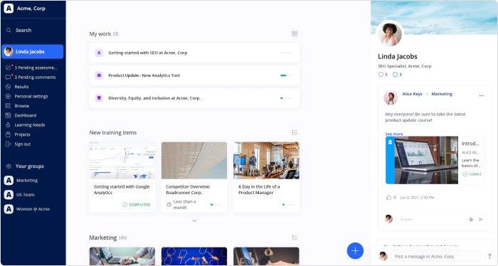 360Learning 360Learning est l'un des meilleurs LMS avec un outil auteur