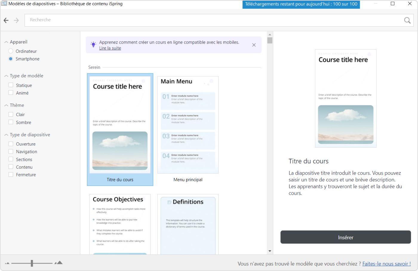 Un template PowerPoint pour les smartphones L'exemple d'un template PowerPoint pour les smartphones